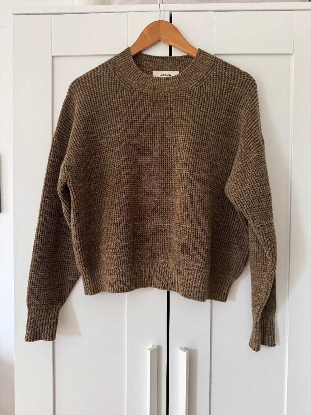 Buck Mason Seafarer Cotton Crewneck Sweater Marled Bronze S